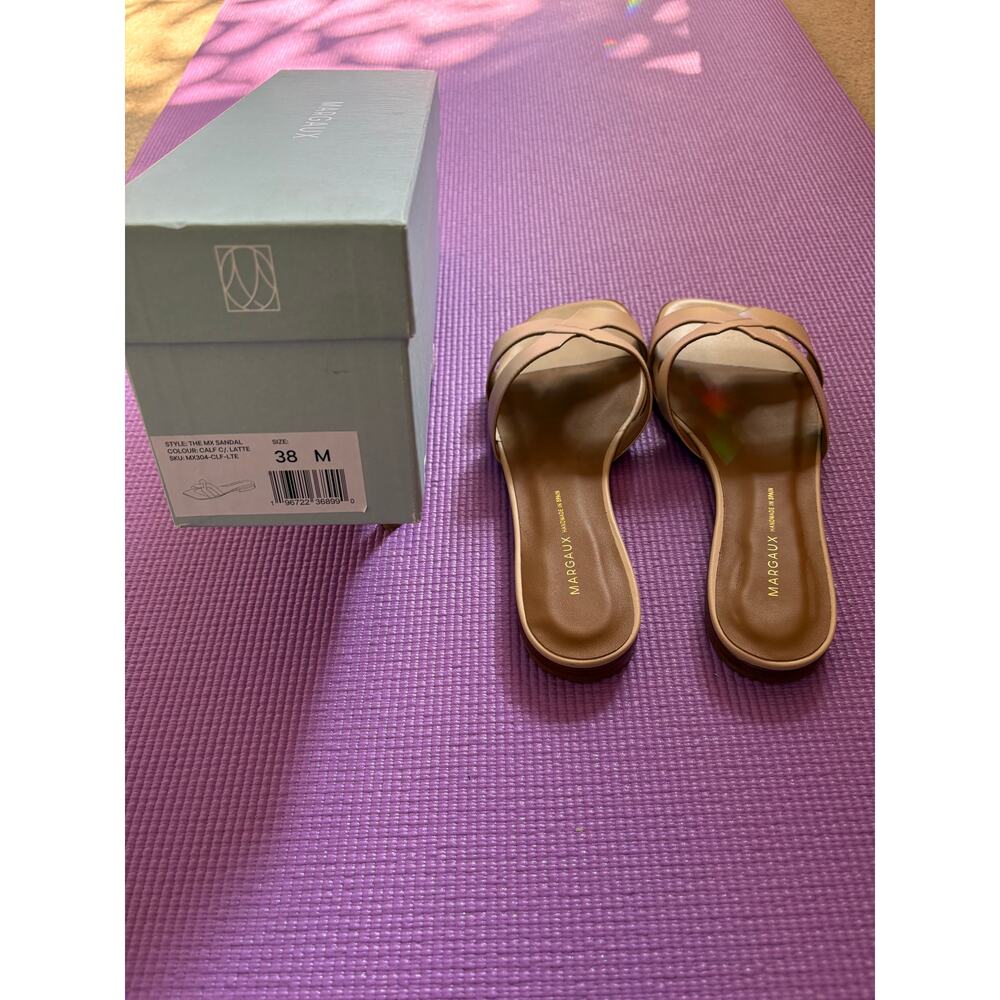 NWT Margaux Luxe Leather The MX Sandal in Latte Calf size size 7 Flats Womens - Picture 10 of 10